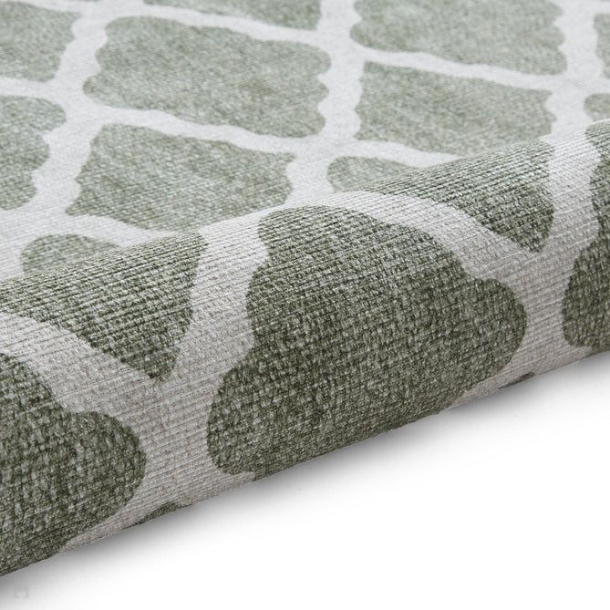 Washable Coral H1063 Modern Distressed Geometric Lattice Textured Recycled Lightweight Printed Polyester Flatweave Green Rug-Think Rugs-Rug Love - The Most Loved Rug Store