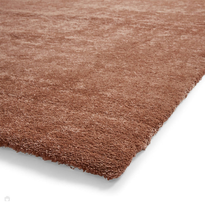 Washable Cove Modern Tonal Plain Soft-Touch Textured Sleek Low Profile Polypropylene Shaggy Pile Terracotta Rug-Think Rugs-Rug Love - The Most Loved Rug Store