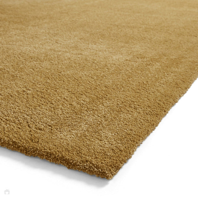 Washable Cove Sleek Low Pile Texture Soft Plain Polyproplene Shaggy Yellow Rug-Think Rugs-Rug Love - The Most Loved Rug Store