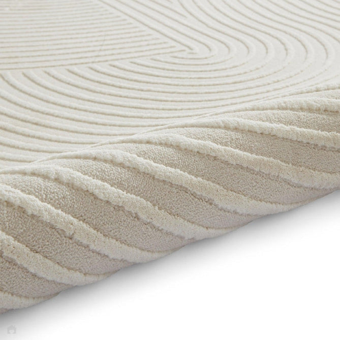 Washable Flores 1924 Modern Super-Soft Spiral Textured Eco-Friendly Recycled Polyester Pile Cream/Ivory Rug 160 x 230 cm-Shop Returns-Rug Love - The Most Loved Rug Store