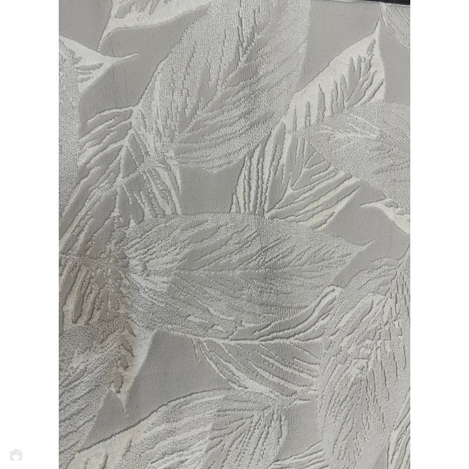 Washable Flores 1925 Modern Floral Leaf Verdant Soft-Touch Textured Carved Hi-Lo Eco-Recycled Polyester Cream/Ivory Rug-Think Rugs-Rug Love - The Most Loved Rug Store