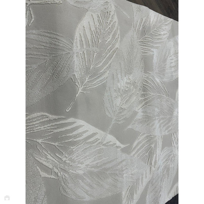 Washable Flores 1925 Modern Floral Leaf Verdant Soft-Touch Textured Carved Hi-Lo Eco-Recycled Polyester Cream/Ivory Rug-Think Rugs-Rug Love - The Most Loved Rug Store