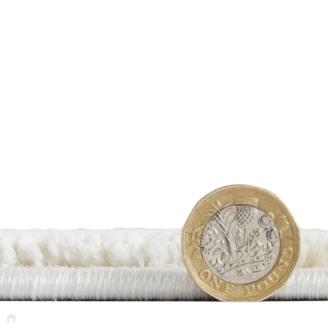 Washable Flores 1925 Modern Floral Leaf Verdant Soft-Touch Textured Carved Hi-Lo Eco-Recycled Polyester Cream/Ivory Rug-Think Rugs-Rug Love - The Most Loved Rug Store