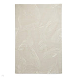Washable Flores 1925 Modern Super-Soft Floral Leaves Verdant Textured Eco-Friendly Recycled Polyester Pile Cream/Ivory Rug