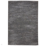 Washable Flores 1930 Modern Super-Soft Plain Subtle Lines Textured Eco-Friendly Recycled Polyester Pile Charcoal/Cream Rug
