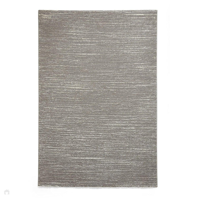 Washable Flores 1930 Modern Super Soft Plain Subtle Lines Textured Eco-Friendly Recycled Polyester Pile Grey/Cream Rug-Think Rugs-Rug Love - The Most Loved Rug Store