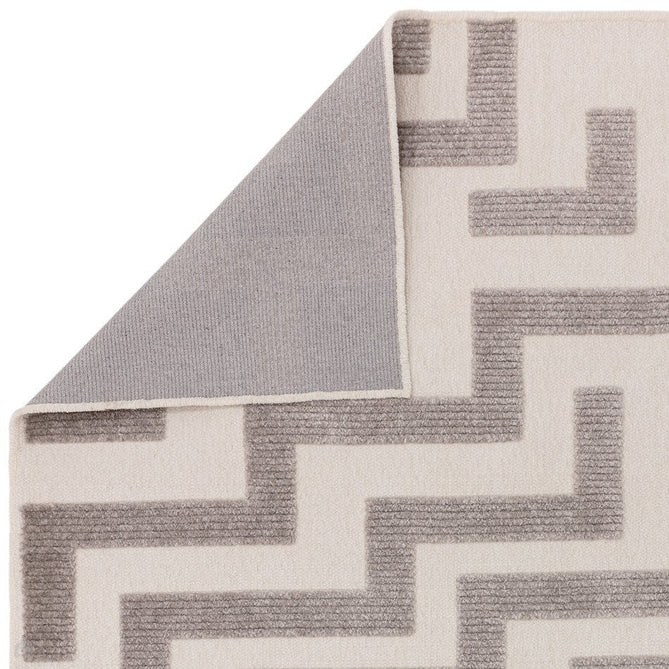 Washable Freja Cove Modern Abstract Soft-Touch Hi-Low Ribbed Textured Flatweave Grey/Off White Rug-Asiatic Carpets-Rug Love - The Most Loved Rug Store
