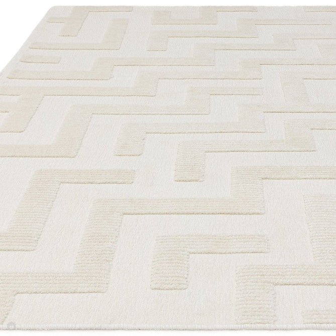Washable Freja Cove Modern Abstract Soft-Touch Hi-Low Ribbed Textured Flatweave Ivory Rug-Asiatic Carpets-Rug Love - The Most Loved Rug Store