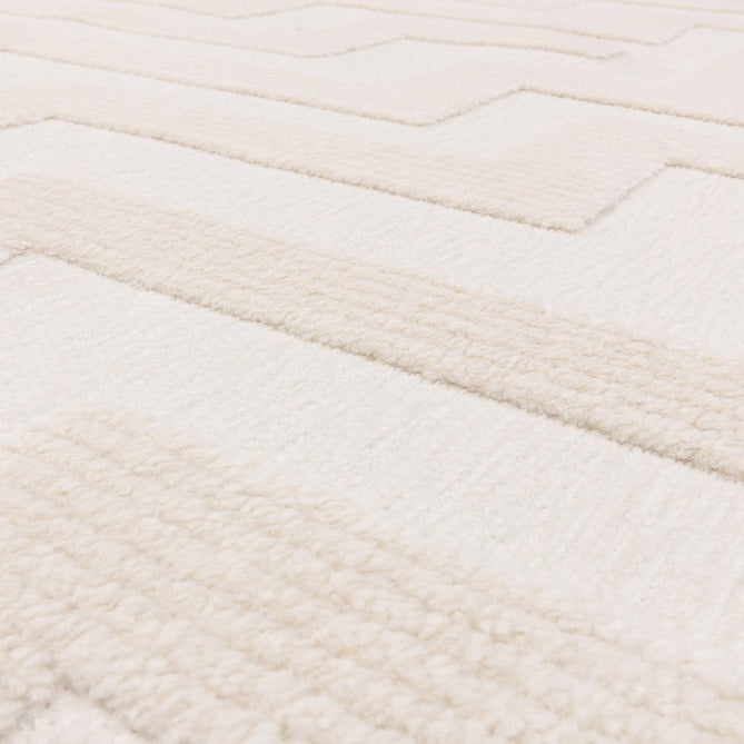 Washable Freja Cove Modern Abstract Soft-Touch Hi-Low Ribbed Textured Flatweave Ivory Rug-Asiatic Carpets-Rug Love - The Most Loved Rug Store