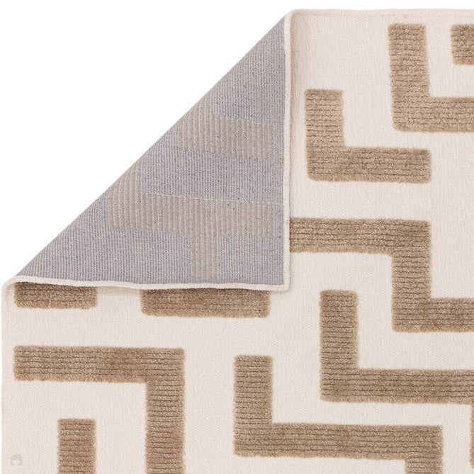 Washable Freja Cove Modern Abstract Soft-Touch Hi-Low Ribbed Textured Flatweave Sand/Natural Cream Rug-Asiatic Carpets-Rug Love - The Most Loved Rug Store
