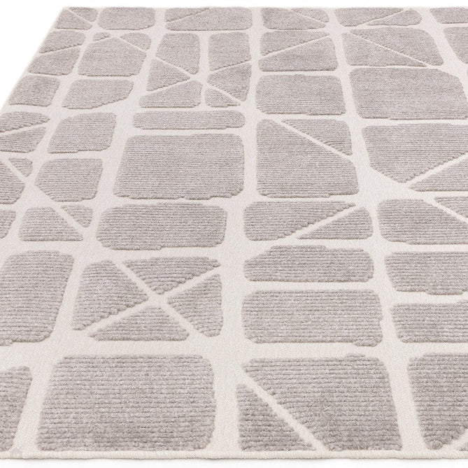Washable Freja Method Modern Abstract Soft-Touch Hi-Low Ribbed Textured Flatweave Grey Rug-Asiatic Carpets-Rug Love - The Most Loved Rug Store
