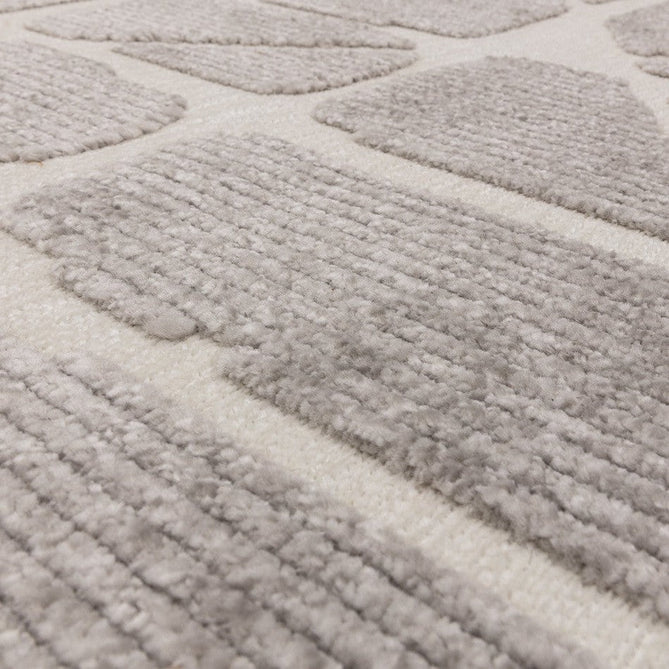 Washable Freja Method Modern Abstract Soft-Touch Hi-Low Ribbed Textured Flatweave Grey Rug-Asiatic Carpets-Rug Love - The Most Loved Rug Store