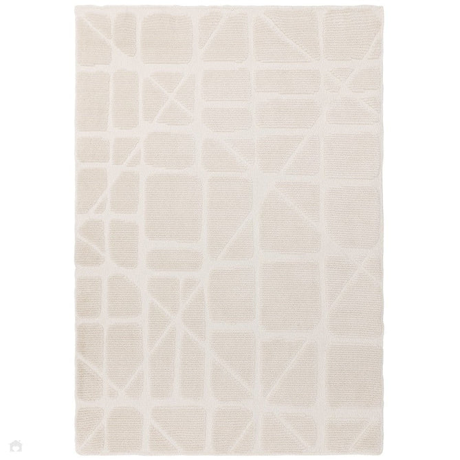 Washable Freja Method Modern Abstract Soft-Touch Hi-Low Ribbed Textured Flatweave Ivory Rug-Asiatic Carpets-Rug Love - The Most Loved Rug Store