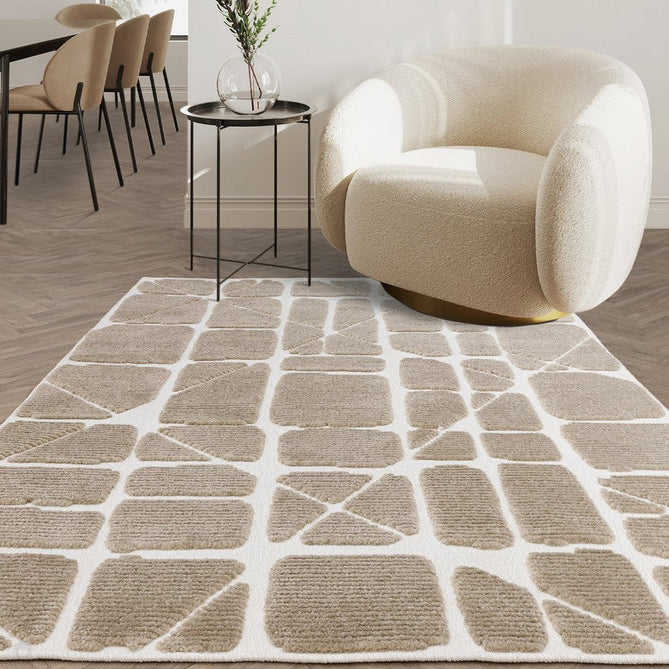 Washable Freja Method Modern Abstract Soft-Touch Hi-Low Ribbed Textured Flatweave Sand/Natural Rug-Asiatic Carpets-Rug Love - The Most Loved Rug Store
