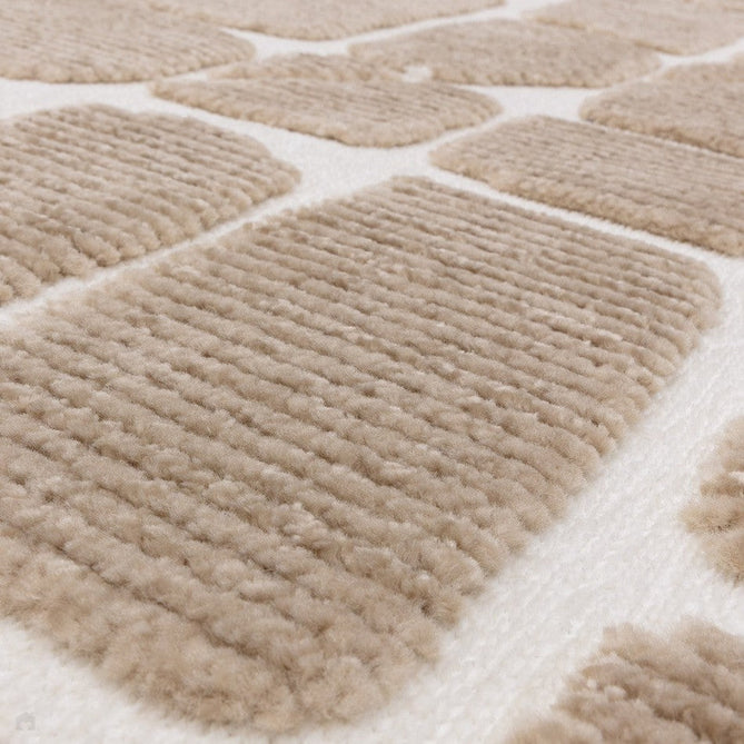Washable Freja Method Modern Abstract Soft-Touch Hi-Low Ribbed Textured Flatweave Sand/Natural Rug-Asiatic Carpets-Rug Love - The Most Loved Rug Store