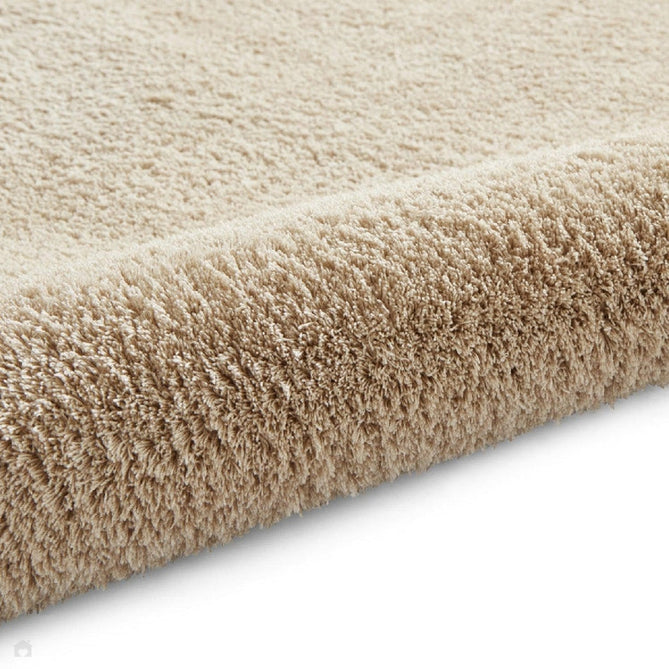 Washable Kara Modern Plain Tonal Shimmer Soft-Touch Textured Eco-Recycled Polyester Sleek Low Profile Shaggy Pile Beige Rug-Think Rugs-Rug Love - The Most Loved Rug Store