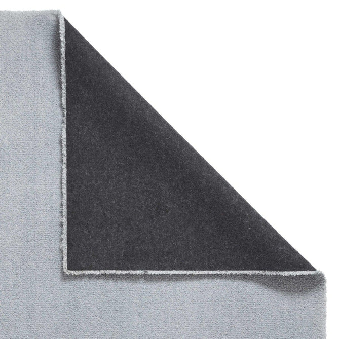 Washable Kara Modern Plain Tonal Shimmer Soft-Touch Textured Eco-Recycled Polyester Sleek Low Profile Shaggy Pile Light Blue Rug-Think Rugs-Rug Love - The Most Loved Rug Store