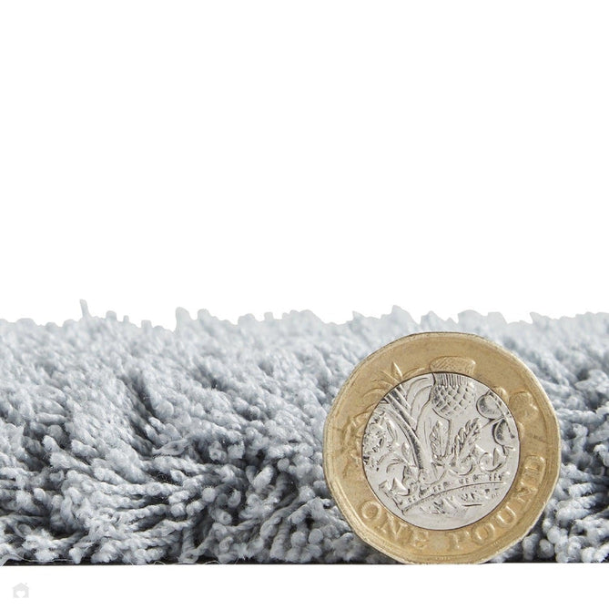 Washable Kara Modern Plain Tonal Shimmer Soft-Touch Textured Eco-Recycled Polyester Sleek Low Profile Shaggy Pile Light Blue Rug-Think Rugs-Rug Love - The Most Loved Rug Store