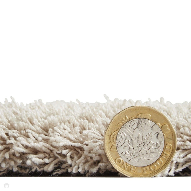 Washable Kara Modern Plain Tonal Shimmer Soft-Touch Textured Eco-Recycled Polyester Sleek Low Profile Shaggy Pile Silver Rug-Think Rugs-Rug Love - The Most Loved Rug Store