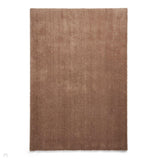 Washable Kara Modern Plain Tonal Shimmer Soft-Touch Textured Eco-Recycled Polyester Sleek Low Profile Shaggy Pile Walnut Rug