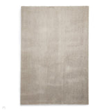 Washable Kara Plush Soft Plain Eco-Friendly Recycled Polyester Shaggy Silver Rug