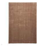 Washable Kara Plush Soft Plain Eco-Friendly Recycled Polyester Shaggy Walnut Rug