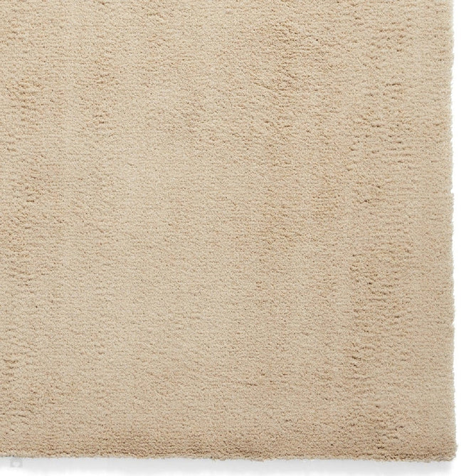 Washable Kara Plush Soft Plain Eco-Friendly Recycled Polyester Textured Short Pile Shaggy Beige Rug 160x230 cm-Shop Returns-Rug Love - The Most Loved Rug Store