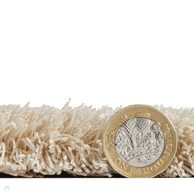 Washable Kara Plush Soft Plain Eco-Friendly Recycled Polyester Textured Short Pile Shaggy Beige Rug-Think Rugs-Rug Love - The Most Loved Rug Store