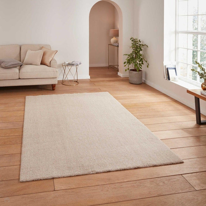 Washable Kara Plush Soft Plain Eco-Friendly Recycled Polyester Textured Short Pile Shaggy Linen Rug-Think Rugs-Rug Love - The Most Loved Rug Store