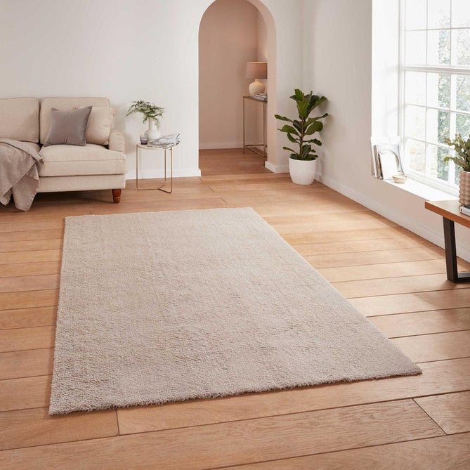 Washable Kara Plush Soft Plain Eco-Friendly Recycled Polyester Textured Short Pile Shaggy Silver Rug-Think Rugs-Rug Love - The Most Loved Rug Store