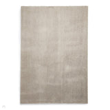 Washable Kara Plush Soft Plain Eco-Friendly Recycled Polyester Textured Short Pile Shaggy Silver Rug