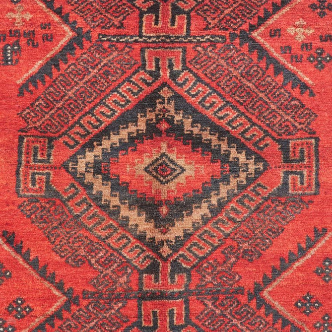 Washable Kashmar 2016 Traditional Persian Tribal Diamond Medallion Border Soft Digitally Printed Lightweight Textured Polyester Flatweave Burnt Terracotta Red/Deep Crimson Red/Charcoal/Ivory//Grey/Brown Rug-Think Rugs-Rug Love - The Most Loved Rug Store