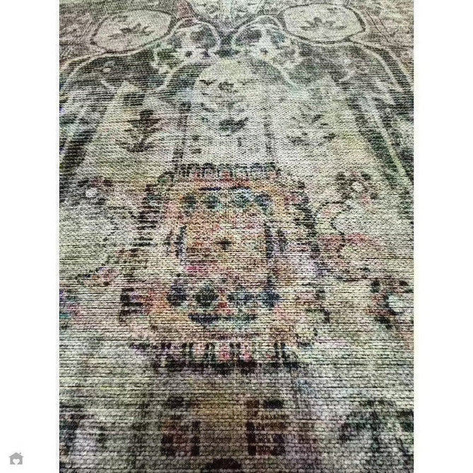 Washable Kaya Lila KY12 Traditional Persian Vintage Distressed Floral Durable Chenille Polyester Flatweave Beige/Red Pink/Blue/Cream/Multicolour Rug-Asiatic Carpets-Rug Love - The Most Loved Rug Store