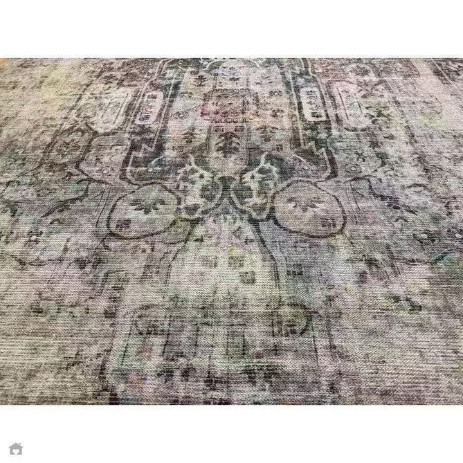 Washable Kaya Lila KY12 Traditional Persian Vintage Distressed Floral Durable Chenille Polyester Flatweave Beige/Red Pink/Blue/Cream/Multicolour Rug-Asiatic Carpets-Rug Love - The Most Loved Rug Store