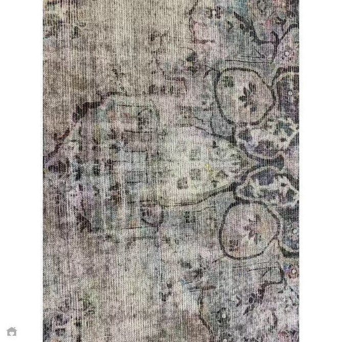 Washable Kaya Lila KY12 Traditional Persian Vintage Distressed Floral Durable Chenille Polyester Flatweave Beige/Red Pink/Blue/Cream/Multicolour Rug-Asiatic Carpets-Rug Love - The Most Loved Rug Store