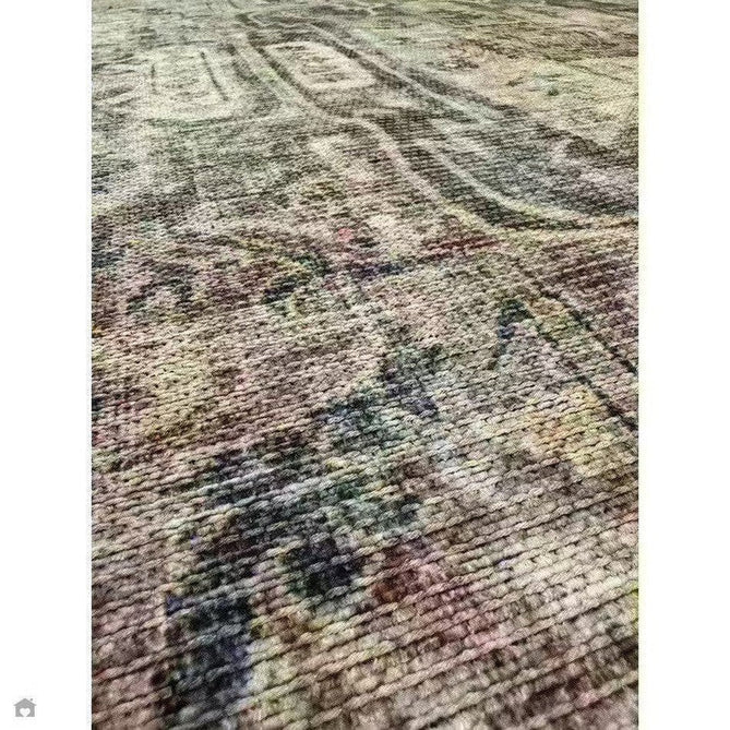 Washable Kaya Lila KY12 Traditional Persian Vintage Distressed Floral Durable Chenille Polyester Flatweave Beige/Red Pink/Blue/Cream/Multicolour Rug-Asiatic Carpets-Rug Love - The Most Loved Rug Store
