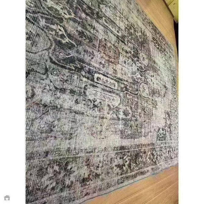 Washable Kaya Lila KY12 Traditional Persian Vintage Distressed Floral Durable Chenille Polyester Flatweave Beige/Red Pink/Blue/Cream/Multicolour Rug-Asiatic Carpets-Rug Love - The Most Loved Rug Store