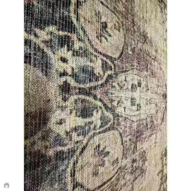 Washable Kaya Lila KY12 Traditional Persian Vintage Distressed Floral Durable Chenille Polyester Flatweave Beige/Red Pink/Blue/Cream/Multicolour Rug-Asiatic Carpets-Rug Love - The Most Loved Rug Store