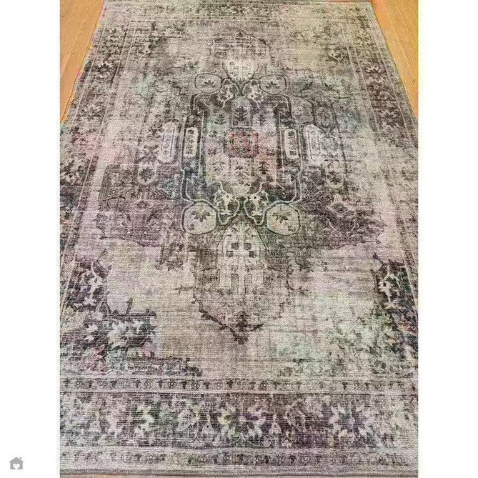 Washable Kaya Lila KY12 Traditional Persian Vintage Distressed Floral Durable Chenille Polyester Flatweave Soft Beige/Red Pink/Blue/Cream/Multicolour Rug-Asiatic Carpets-Rug Love - The Most Loved Rug Store