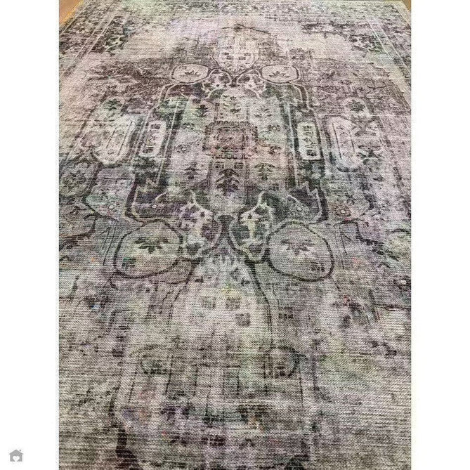 Washable Kaya Lila KY12 Traditional Persian Vintage Distressed Floral Durable Chenille Polyester Flatweave Soft Beige/Red Pink/Blue/Cream/Multicolour Rug-Asiatic Carpets-Rug Love - The Most Loved Rug Store
