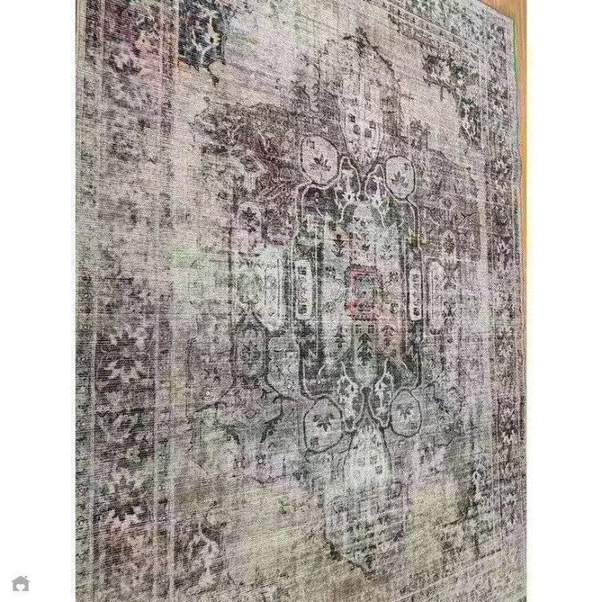 Washable Kaya Lila KY12 Traditional Persian Vintage Distressed Floral Durable Chenille Polyester Flatweave Soft Beige/Red Pink/Blue/Cream/Multicolour Rug-Asiatic Carpets-Rug Love - The Most Loved Rug Store