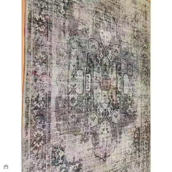 Washable Kaya Lila KY12 Traditional Persian Vintage Distressed Floral Durable Chenille Polyester Flatweave Soft Beige/Red Pink/Blue/Cream/Multicolour Rug-Asiatic Carpets-Rug Love - The Most Loved Rug Store