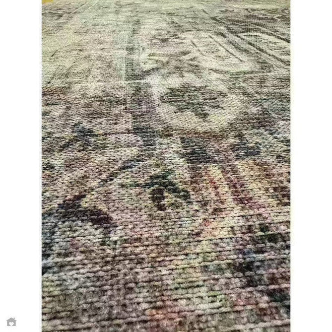 Washable Kaya Lila KY12 Traditional Persian Vintage Distressed Floral Durable Chenille Polyester Flatweave Soft Beige/Red Pink/Blue/Cream/Multicolour Rug-Asiatic Carpets-Rug Love - The Most Loved Rug Store