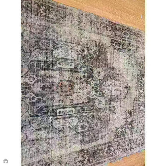 Washable Kaya Lila KY12 Traditional Persian Vintage Distressed Floral Durable Chenille Polyester Flatweave Soft Beige/Red Pink/Blue/Cream/Multicolour Rug-Asiatic Carpets-Rug Love - The Most Loved Rug Store