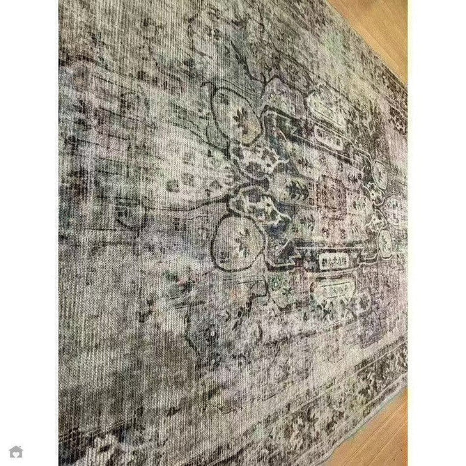 Washable Kaya Lila KY12 Traditional Persian Vintage Distressed Floral Durable Chenille Polyester Flatweave Soft Beige/Red Pink/Blue/Cream/Multicolour Rug-Asiatic Carpets-Rug Love - The Most Loved Rug Store