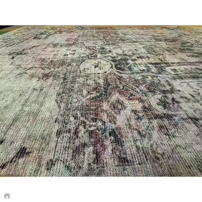 Washable Kaya Lila KY12 Traditional Persian Vintage Distressed Floral Durable Chenille Polyester Flatweave Soft Beige/Red Pink/Blue/Cream/Multicolour Rug-Asiatic Carpets-Rug Love - The Most Loved Rug Store