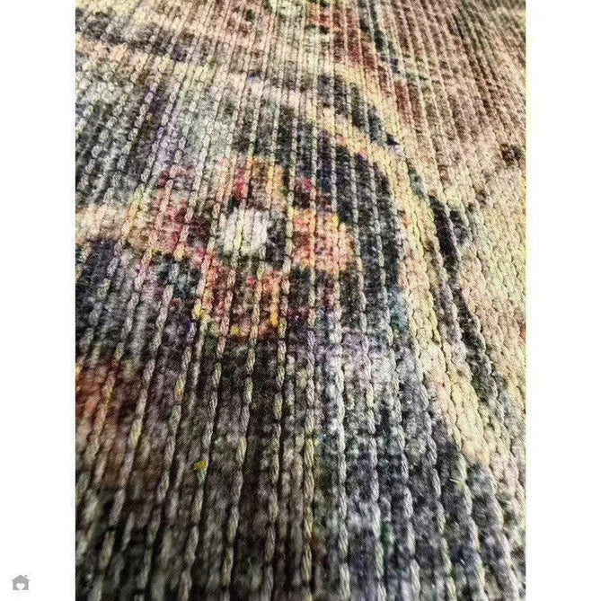 Washable Kaya Lila KY12 Traditional Persian Vintage Distressed Floral Durable Chenille Polyester Flatweave Soft Beige/Red Pink/Blue/Cream/Multicolour Rug-Asiatic Carpets-Rug Love - The Most Loved Rug Store