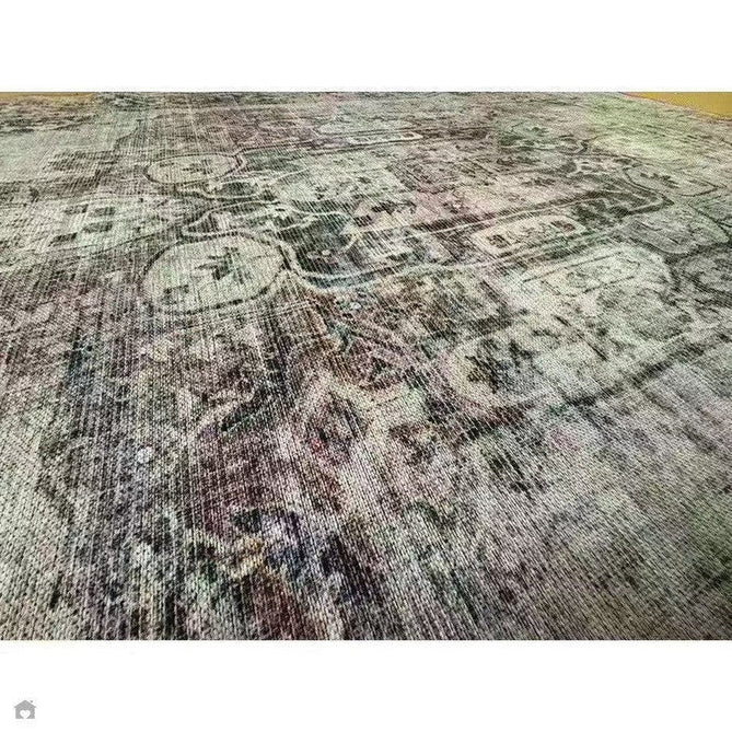 Washable Kaya Lila KY12 Traditional Persian Vintage Distressed Floral Durable Chenille Polyester Flatweave Soft Beige/Red Pink/Blue/Cream/Multicolour Rug-Asiatic Carpets-Rug Love - The Most Loved Rug Store