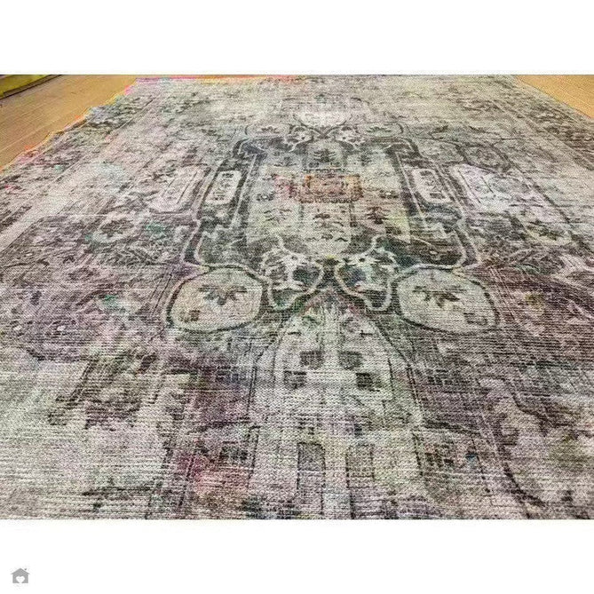 Washable Kaya Lila KY12 Traditional Persian Vintage Distressed Floral Durable Chenille Polyester Flatweave Soft Beige/Red Pink/Blue/Cream/Multicolour Rug-Asiatic Carpets-Rug Love - The Most Loved Rug Store