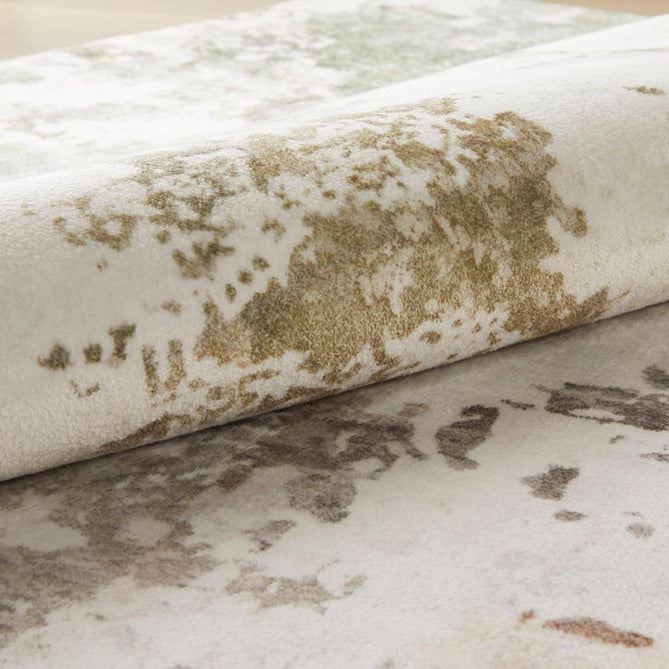 Washable Liberty LIB102 Modern Abstract Distressed Easy-Care Soft Smooth Velvet Touch Polyester Short Pile Flatweave Pastel/Ivory/Sage/Sand/Clay Terra/Taupe Rug-Concept Looms-Rug Love - The Most Loved Rug Store